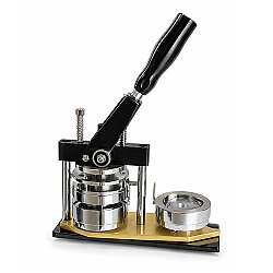 Profesyonel Kalp Buton Rozet Baskı Seti - 52x57mm - Goldpix (1)