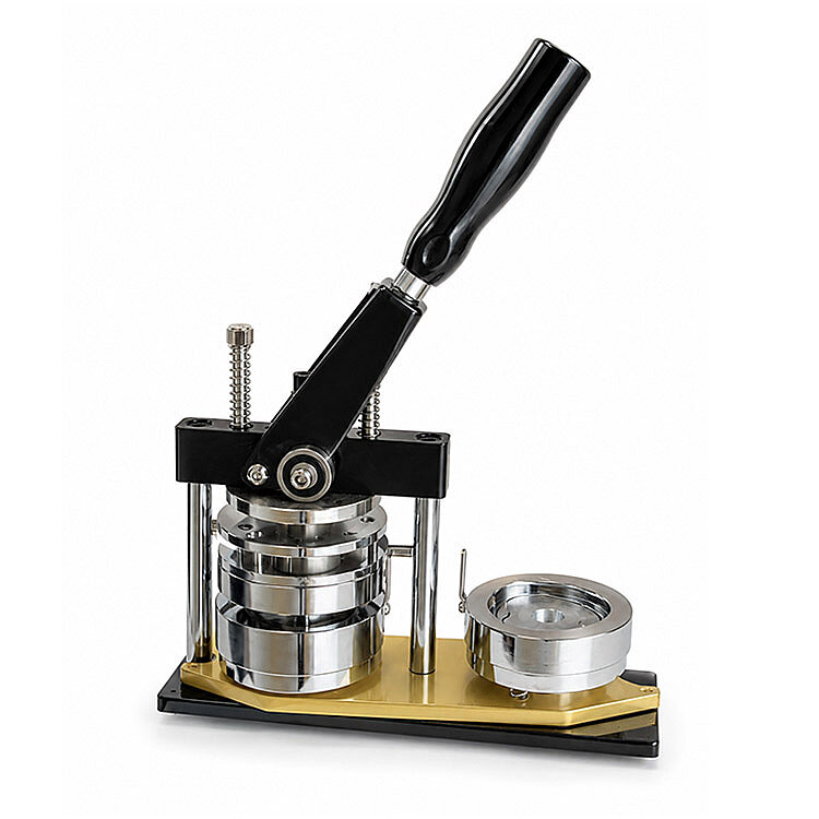 Profesyonel Kalp Buton Rozet Baskı Seti - 52x57mm - 2
