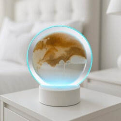 Renkli Işıklı Dekoratif Sulu Yuvarlak Kum Saati - NobbyStar (1)