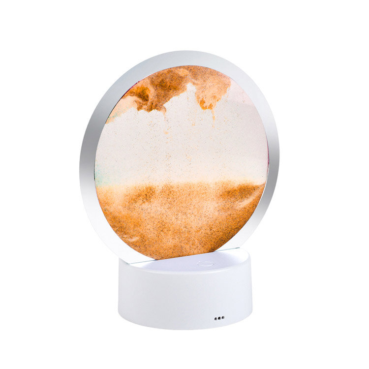 Renkli Işıklı Dekoratif Sulu Yuvarlak Kum Saati - 8