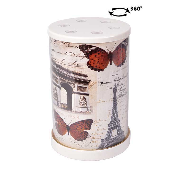 Rotating Cylinder Photo Frame with LED Light - 2