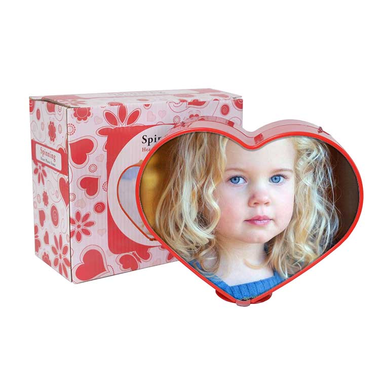 Rotating Red Heart Shaped Photo Frame