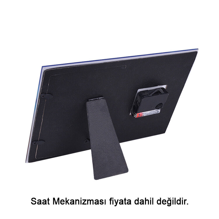 Saatli Cam Fotoğraf Çerçevesi - 13x17cm - 3