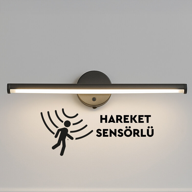 Sensörlü Yapışkanlı Dekoratif Kablosuz Pilli Led Aplik - 1