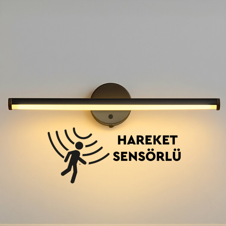Sensörlü Yapışkanlı Dekoratif Kablosuz Pilli Led Aplik - 2