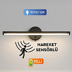Sensörlü Yapışkanlı Dekoratif Kablosuz Pilli Led Aplik - 4