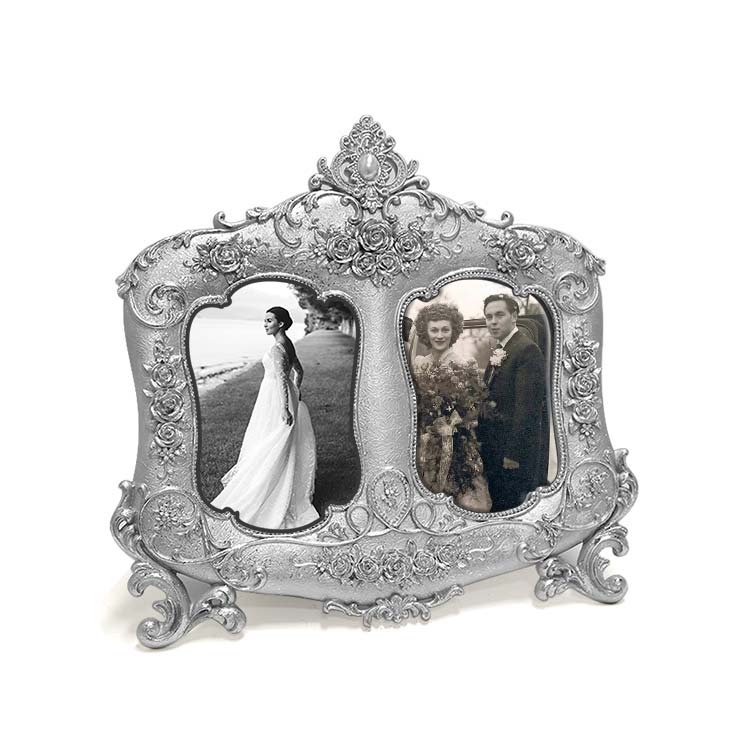 Kabartmalı Vintage Çift Fotoğraf Çerçevesi - 1