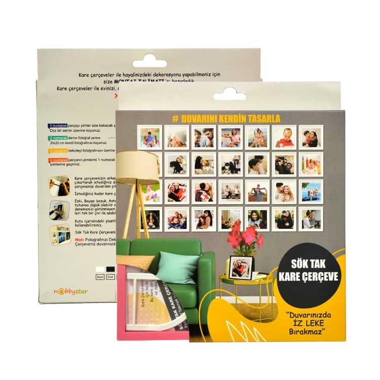 Single Restickable Square Frame - Boxed
