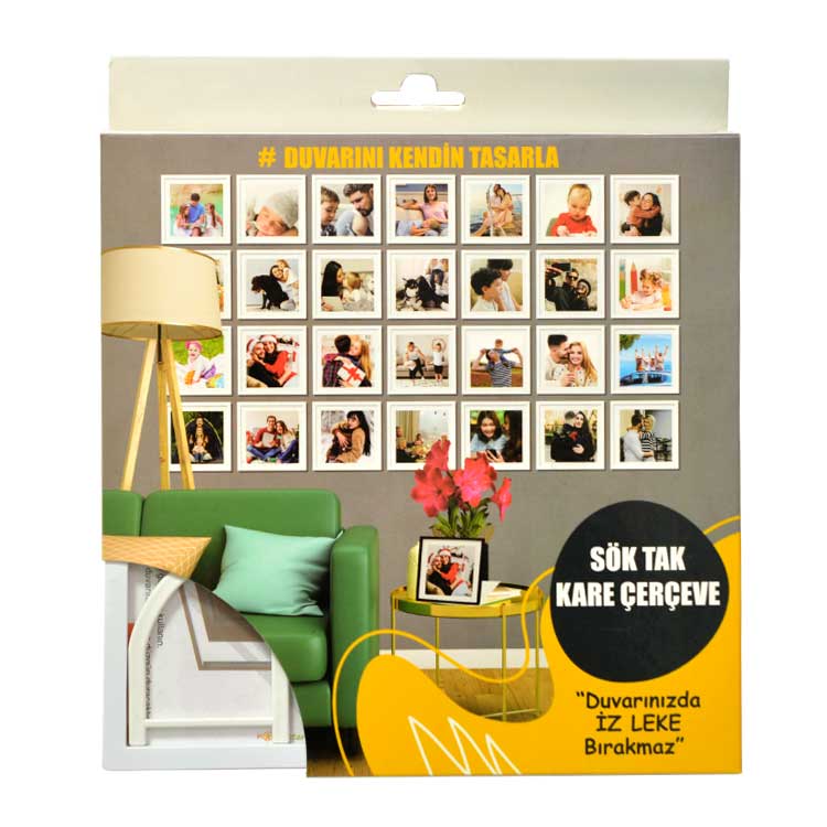 Single Restickable Square Frame - Boxed - 15