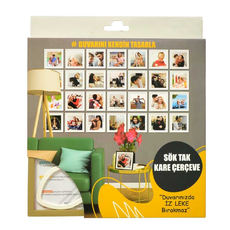 Single Restickable Square Frame - Boxed - 17