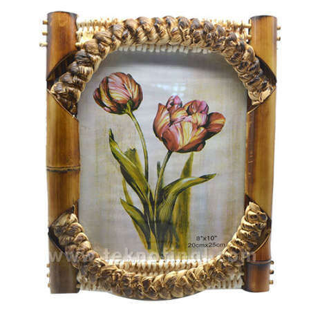 Straw Braided Bamboo Photo Frame 20x25