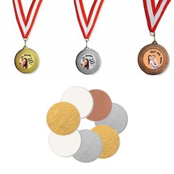 Süblimasyon Madalyon Göbek İçi Baskı Metali 4cm - Thumbnail