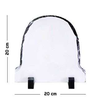 Süblimasyon Oval Doğal Taş - 20x20cm - 2
