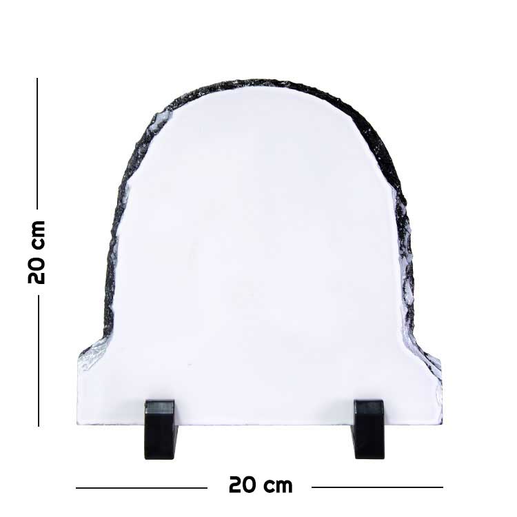 Süblimasyon Oval Doğal Taş - 20x20cm - 2