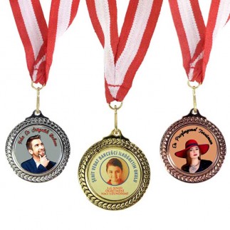 Süblimasyon 6,3cm. Klasik Madalyon - 5'li Paket - 5