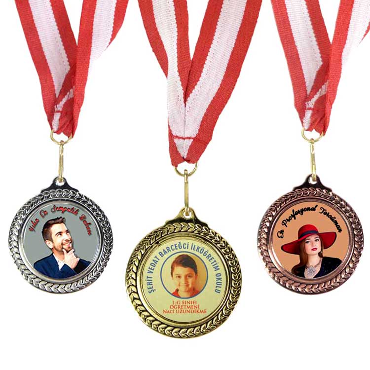 Süblimasyon 6,3cm. Klasik Madalyon - 5'li Paket - 5