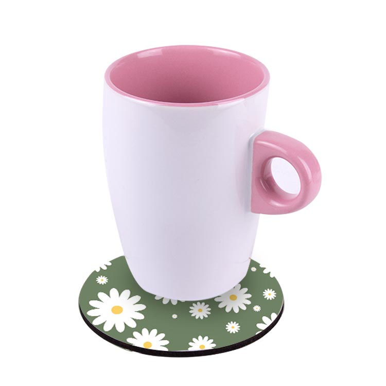 Süblimasyon Adf Yuvarlak Bardak Altlığı - 8cm - 2