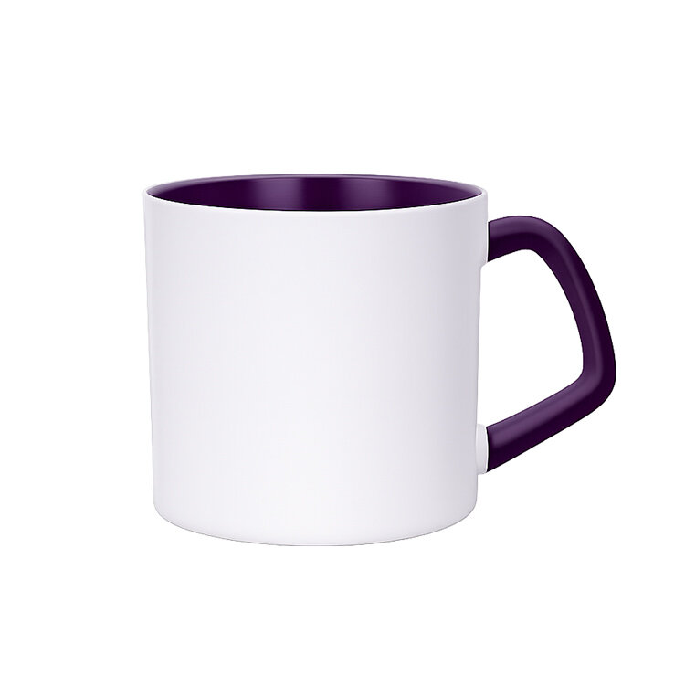 Süblimasyon Afilli Dark Mor Porselen Kupa Bardak - Koli - 3