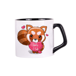 Süblimasyon Afilli Siyah Porselen Kupa Bardak - Koli - 3