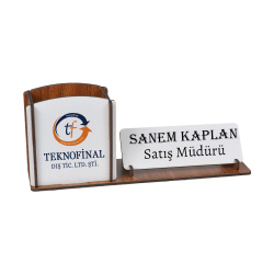 Süblimasyon Ahşap Kalemlikli Masa İsimliği - 3'lü Paket - 4