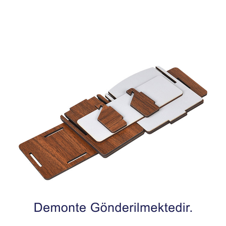 Süblimasyon Ahşap Kalemlikli Masa İsimliği - 3'lü Paket - 2