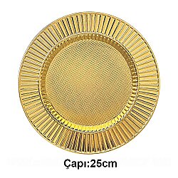 Süblimasyon Altın Metal Plaket Tabak Güneş Desenli Supla - 25cm - NobbyStar