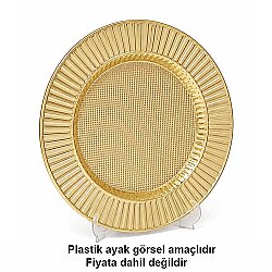 Süblimasyon Altın Metal Plaket Tabak Güneş Desenli Supla - 25cm - NobbyStar (1)