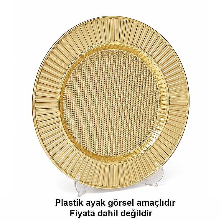 Süblimasyon Altın Metal Plaket Tabak Güneş Desenli Supla - 25cm - 2
