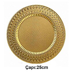 Süblimasyon Altın Metal Plaket Tabak Kalp Desenli Supla - 25cm - NobbyStar