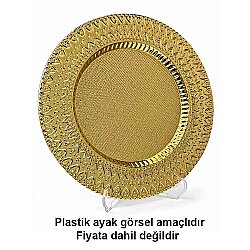 Süblimasyon Altın Metal Plaket Tabak Kalp Desenli Supla - 25cm - NobbyStar (1)