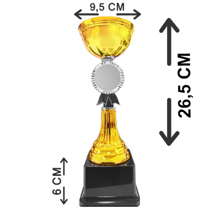 Süblimasyon Ödül Kupası Gold - Altın - 32,5Cm
