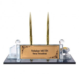 Süblimasyon Ayaklı Kristal Masa İsimliği - 5