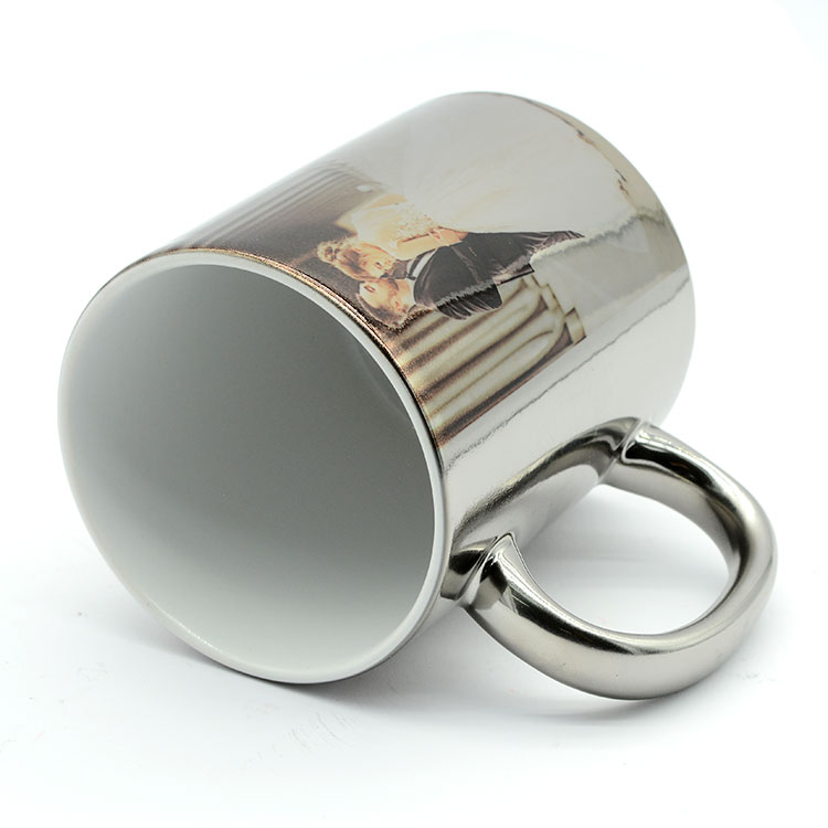 Süblimasyon Aynalı Silver - Gümüş Metalik Kupa Bardak - Kutulu