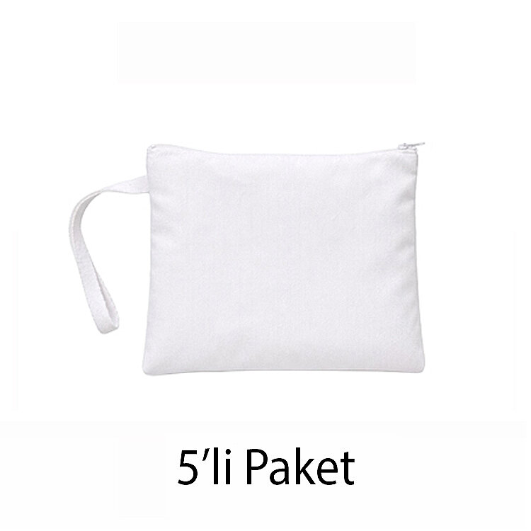 Süblimasyon Beyaz Bayan El Cüzdanı - 5’li Paket - 1