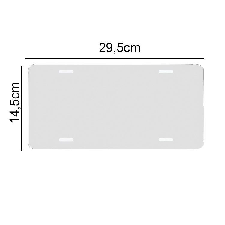 Süblimasyon Beyaz Metal Levha - 14,5x29,5cm - 3