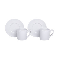 Süblimasyon Beyaz Porselen Türk Kahvesi Fincanı - 2'li Set - 9