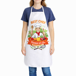 Süblimasyon Beyaz Saten Mutfak Önlüğü - 2