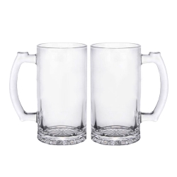 Süblimasyon Şeffaf Bira Bardağı - 2 Adet - Thumbnail