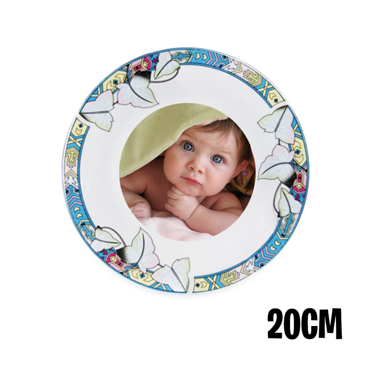 Süblimasyon Bordürlü Porselen Tabak - 20cm - 1