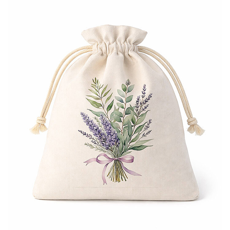 Süblimasyon Büyük Hediyelik Büzgülü Kumaş Kese - 5'li Paket - 2