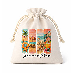 Süblimasyon Büyük Hediyelik Büzgülü Kumaş Kese - 5'li Paket - 3