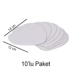 Süblimasyon Büyük Kalp Magnet 12x14cm - 10'lu Paket - NobbyStar