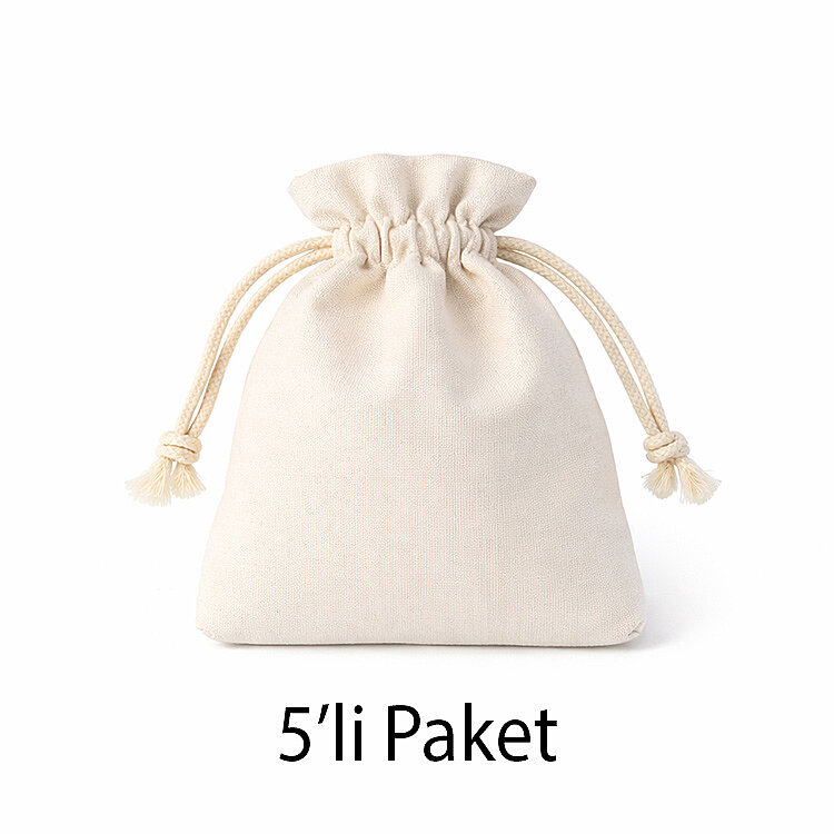 Süblimasyon Büzgülü Kumaş Kese - 5'li Paket - 1