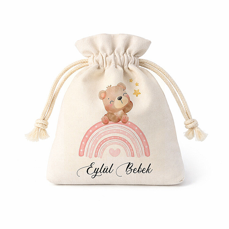 Süblimasyon Büzgülü Kumaş Kese - 5'li Paket - 6