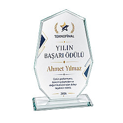 Süblimasyon Buzlu Kristal Cam Plaket - NobbyStar (1)