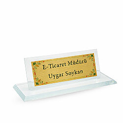 Süblimasyon Kristal Cam Masa İsimliği - NobbyStar (1)