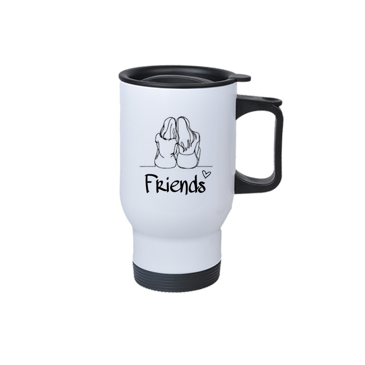 Süblimasyon Çelik Kulplu Bardak Termos - 450mlt - 8