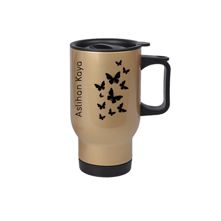 Süblimasyon Çelik Kulplu Bardak Termos - 450mlt - 11