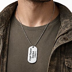 Süblimasyon Çift Taraflı Künye Kolye - 3