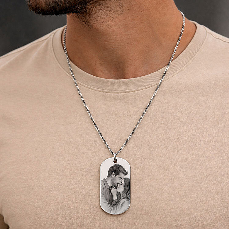 Süblimasyon Çift Taraflı Künye Kolye - 2